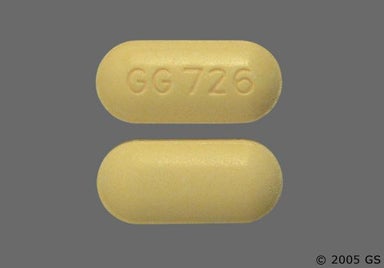 Yellow Oblong Gg 726 - Naproxen 500mg Tablet