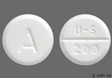 White Round U-S 200 - Amiodarone Hydrochloride 200mg Tablet