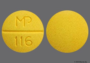 Yellow Round Mp 116 - Sulindac 200mg Tablet