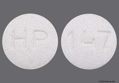 White Round 147 - Acarbose 25mg Tablet