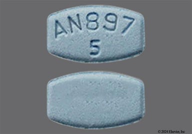 Blue Modified Rectangle An897 5 - Aripiprazole 5mg Tablet