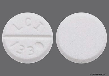 White Round LCI 1330 - Baclofen 10mg Tablet