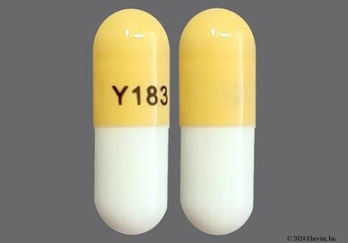 White And Yellow Y183 - Celecoxib 200mg Capsule