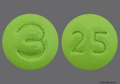 Green Round Logo And 25 - Chlorpromazine Hydrochloride 25mg Tablet