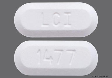 White Oblong 1477 - Diethylpropion Hydrochloride 75mg Extended-Release Tablet