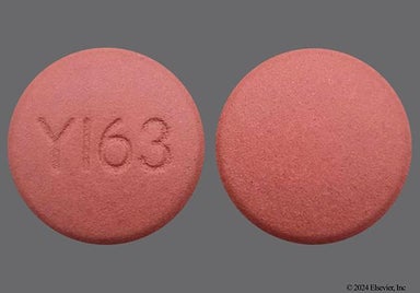 Red Round Y163 - Felodipine 10mg Extended-Release Tablet
