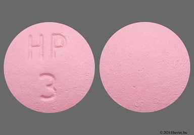 Pink Round HP 3 - Hydralazine Hydrochloride 50mg Tablet