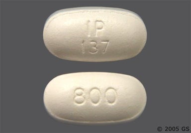 White Oblong IP 137 - Ibuprofen 800mg Tablet