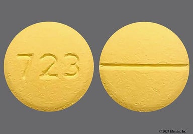 Yellow Round 723 - Labetalol Hydrochloride 100mg Tablet