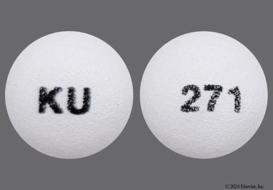 White Round 271 And Ku - Oxybutynin Chloride 10mg Extended-Release Tablet