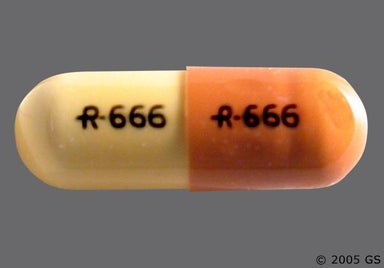 Yellow, Red-orange Capsule LOGO-666 LOGO-666 - Gabapentin 300mg Capsule