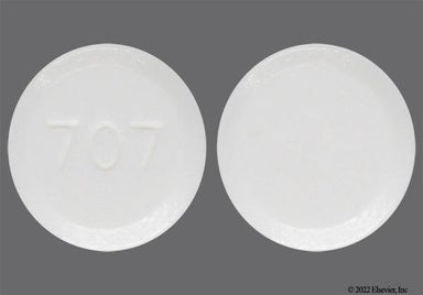 White Round 707 - Tetrabenazine 12.5mg Tablet