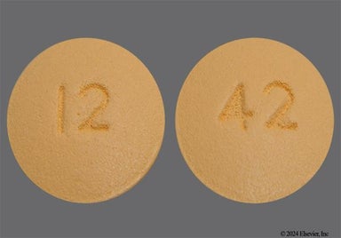 Beige Round 12 And 42 - Zituvio 100mg Tablet
