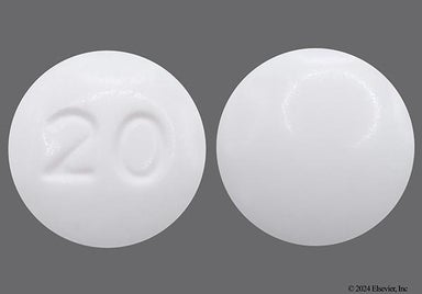 White Round 20 - Telmisartan 20mg Tablet