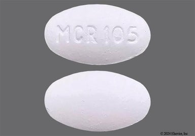 White Oval MCR 105 - Metronidazole 500mg Tablet