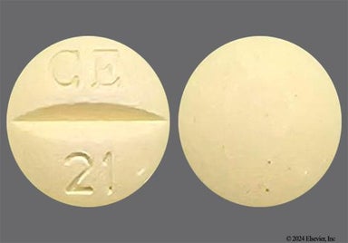 Yellow Round Ce 21 - Folic Acid 1mg Tablet