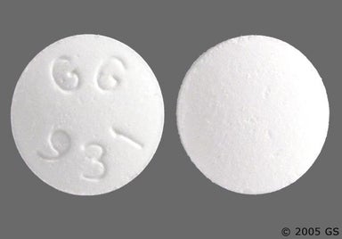White Round GG 931 - Orphenadrine Citrate 100mg Extended-Release Tablet