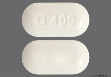 White Oblong G400 - Guaifenesin 400mg Caplet