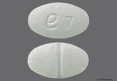 White Oval e7 - Metoprolol Succinate 25mg Extended-Release Tablet