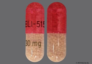 Pink And White Eli-515 30Mg - Amphetamine/Dextroamphetamine Salts 30mg Extended-Release Capsule