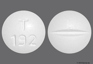 White Round T 192 - Oxycodone Hydrochloride/Acetaminophen 5mg-325mg Tablet