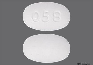 White Oval 058 - CVS Mucus D 600mg-60mg Extended-Release Tablet