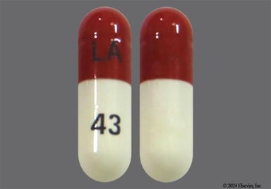 Red, White Capsule LA 43 - Pregabalin 75mg Capsule
