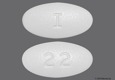 White Oblong 22 And I - Linezolid 600mg Tablet