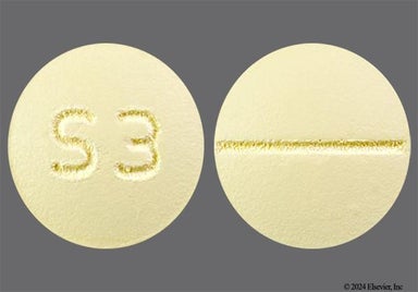 Yellow Round S3 - Sertraline Hydrochloride 100mg Tablet