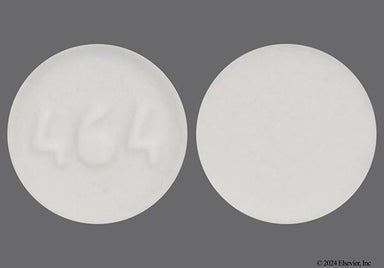 White Round 464 - Asenapine 5mg Sublingual Tablet