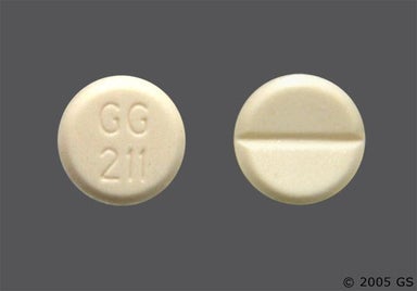 Yellow Round GG 211 - Bromocriptine Mesylate 2.5mg Tablet