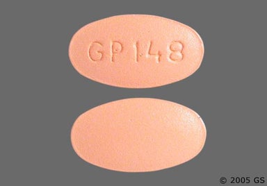 Peach Oval GP 148 - Bisoprolol Fumarate/Hydrochlorothiazide 5mg-6.25mg Tablet