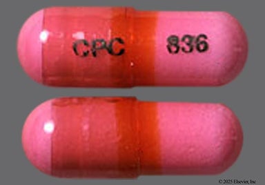 Pink Capsule CPC 836 - Banophen 50mg Capsule