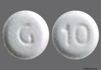 White Round G And 10 - Loratadine 10mg Tablet