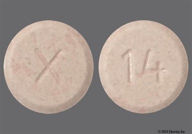 Pink Round 14 And X - Rizatriptan Benzoate 10mg Tablet