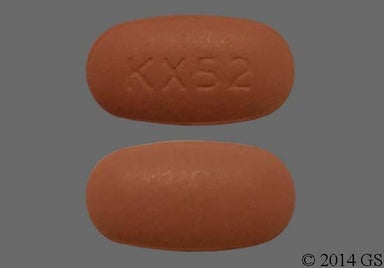 Peach Oval Kx52 - Ferric Citrate 210mg Tablet