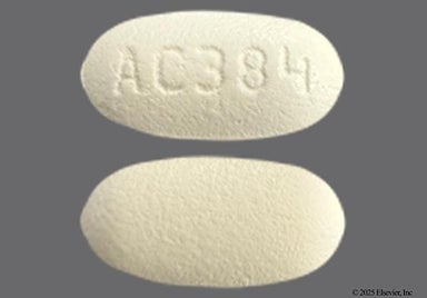 White Oblong AC384 - Hydroxychloroquine Sulfate 200mg Tablet