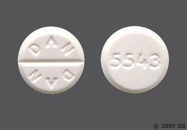 White Round Dan Dan And 5543 - Allopurinol 100mg Tablet