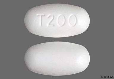 White Oblong T200 - Etravirine 200mg Tablet