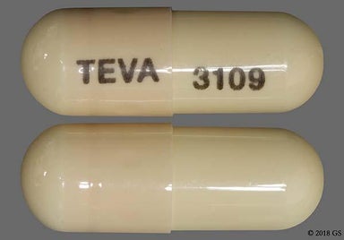 Beige Capsule TEVA 3109 - Amoxicillin 500mg Capsule
