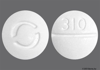 White Round 310 - Glipizide 10mg Tablet