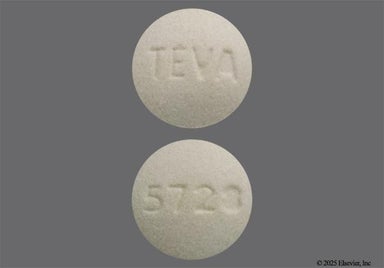 Beige Round Teva And 5728 - Famotidine 20mg Tablet