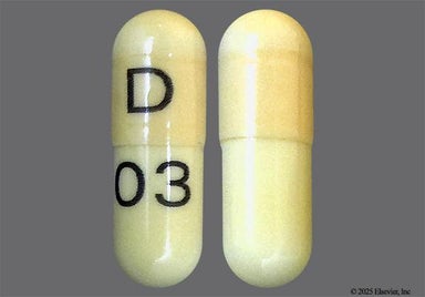 Yellow Capsule D 03 - Gabapentin 300mg Capsule