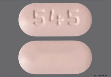 Pink Oval 545 - GNP Fexofenadine Hydrochloride 24 Hour Antihistamine180mg Tablet