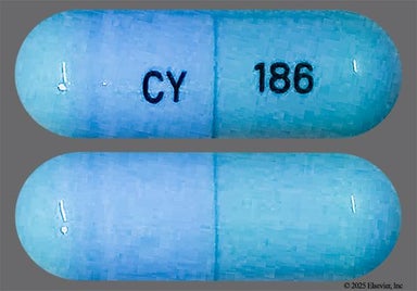 Blue Capsule CY 186 - Doxycycline Hyclate 100mg Capsule