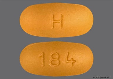 Brown Oval H And 184 - Valsartan 160mg Tablet
