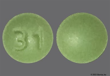 Green Round 31 - Amitriptyline Hydrochloride 25mg Tablet