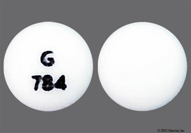 White-yellow Round G784 - Bupropion Hydrochloride 150mg Extended-Release (XL) Tablet