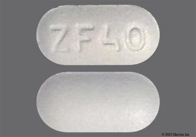 White Oblong Zf 40 - Memantine Hydrochloride 10mg Tablet