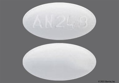 White Oval An248 - Alosetron Hydrochloride 0.5mg Tablet